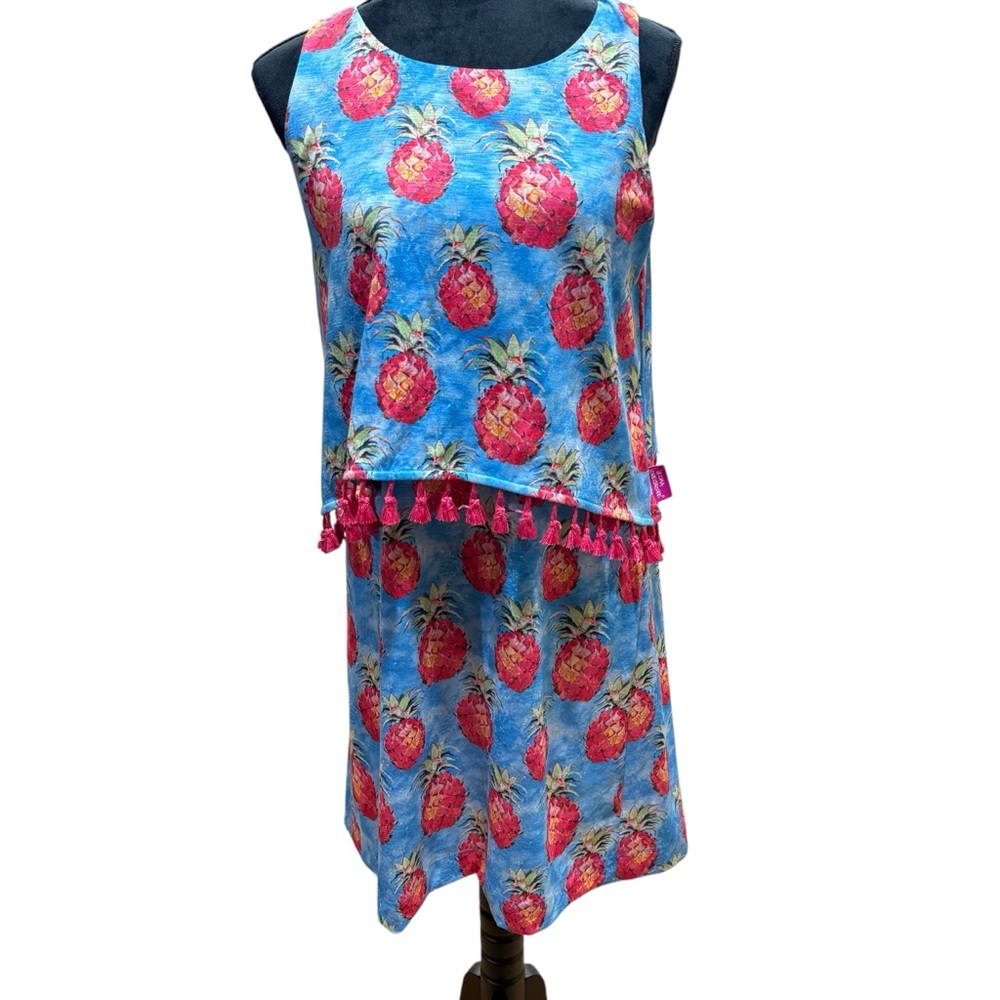 Leoma Lovegrove Artsy Resort Wear Pineapple Tassel Dress Women’s Sz Small